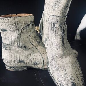 Maison Martin Margiela for H&M Distressed White and Black Boots